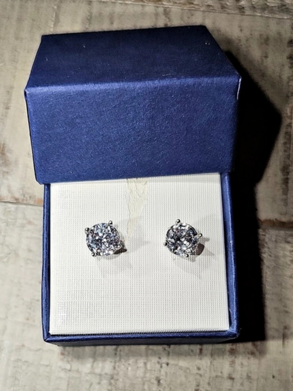 ✨ Jacmel JCM Sterling Silver CZ Stud Earrings w/ Honora Happy Backs ✨
